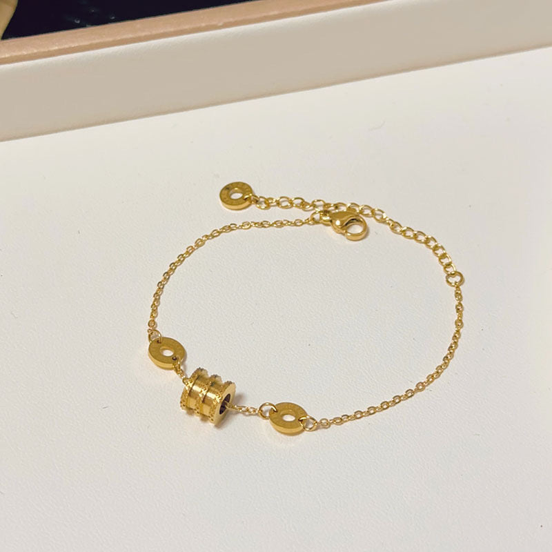 Women's Fashion Design Titanium Steel High-grade Gold Bracelets