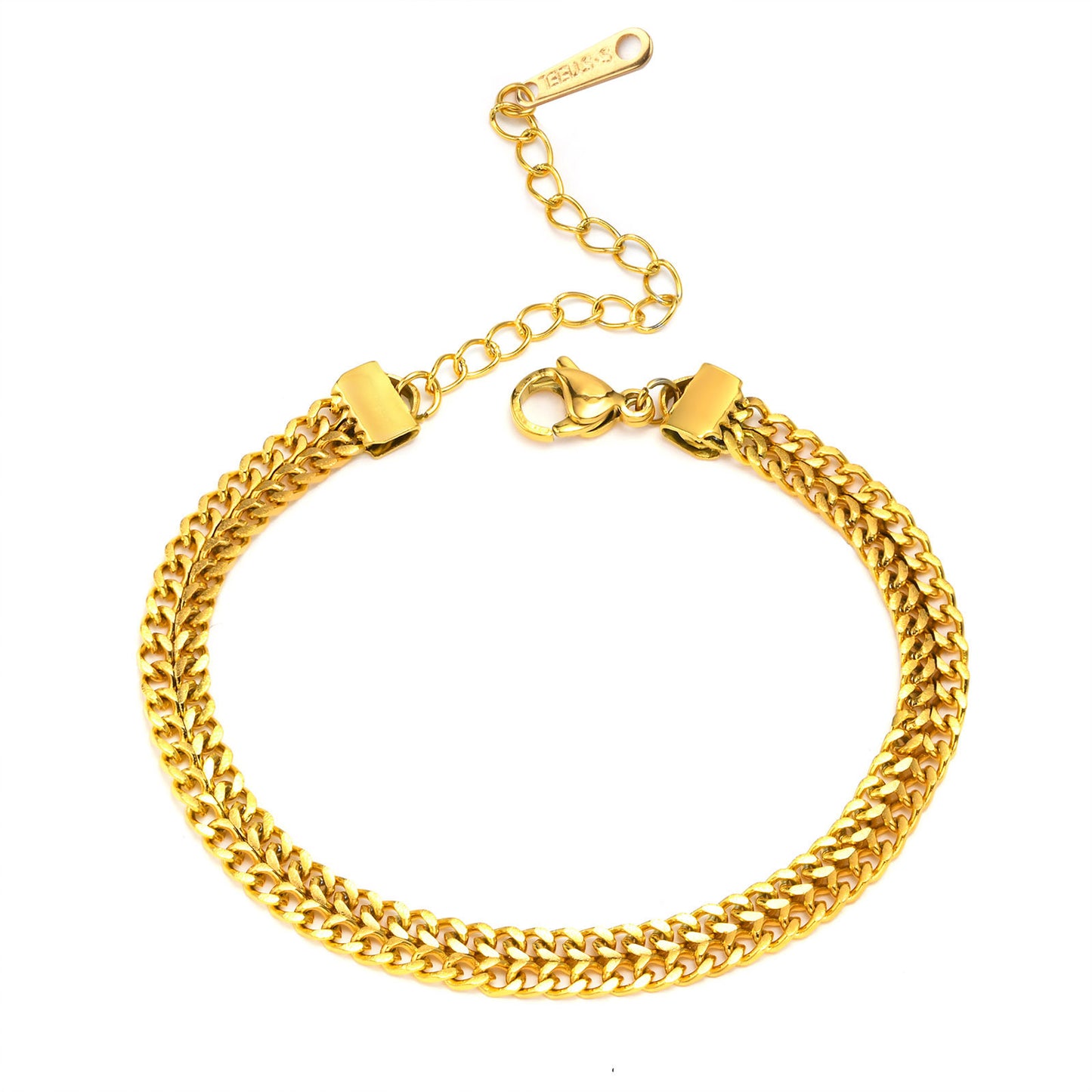Lucky Tree Butterfly Wheat Triangle Geometric Gold Bracelets