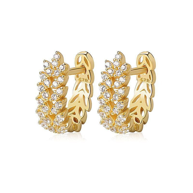 Women's Full Diamond Wheat Ear Clip Fashion Rings
