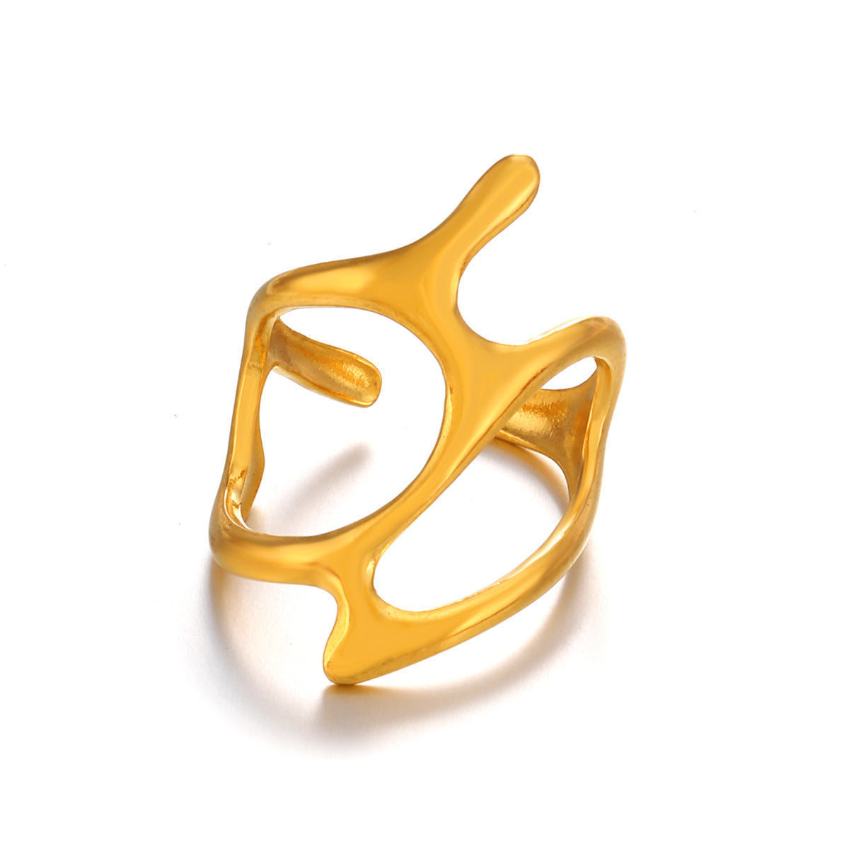 Steel Shaped Open Personalized Hip Hop Rings