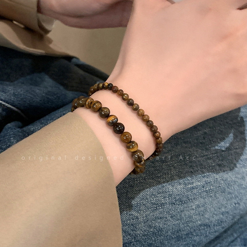 Women's Chinese Style Tigereye Beaded Light Luxury Premium Design Bracelets