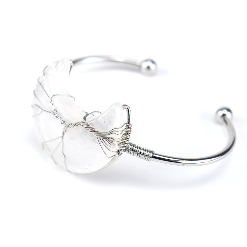 Handmade Sier Winding Lucky Tree Natural Bracelets