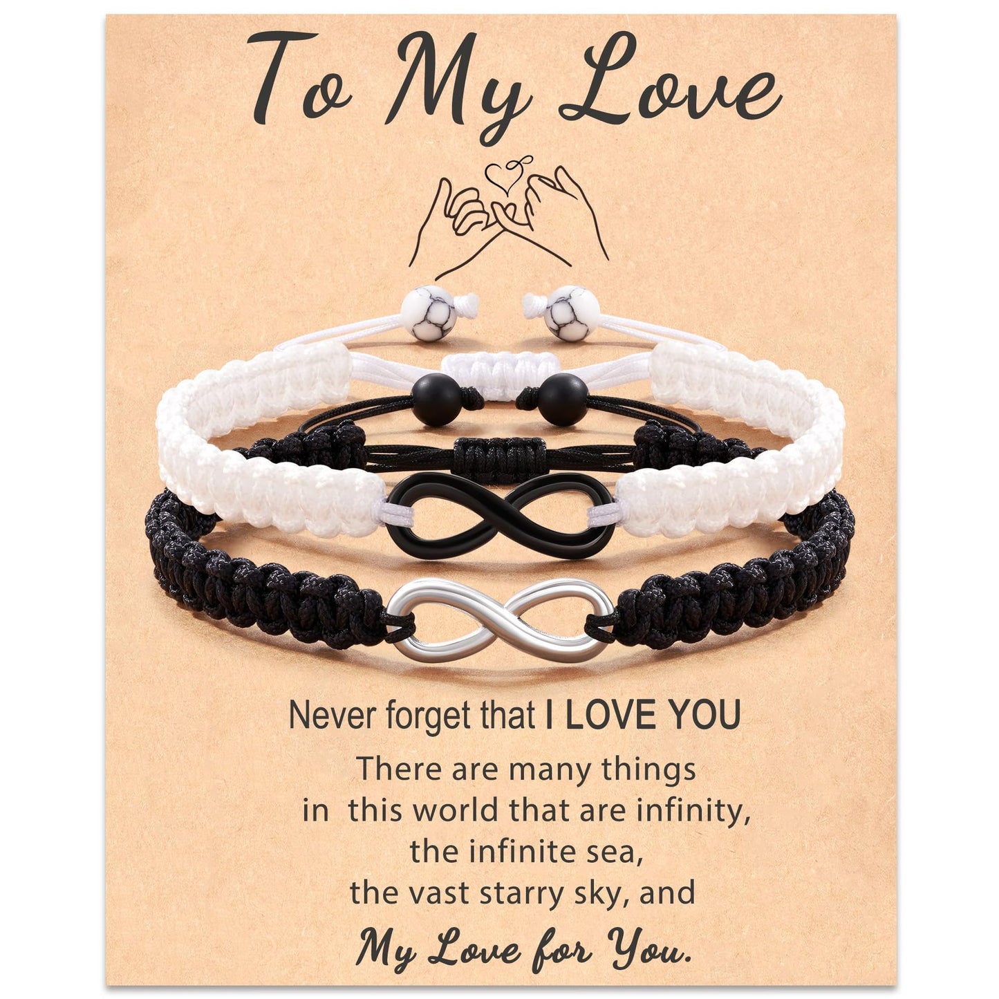 Hand-woven Adjustable Flat Knot Couple Girlfriends Bracelets