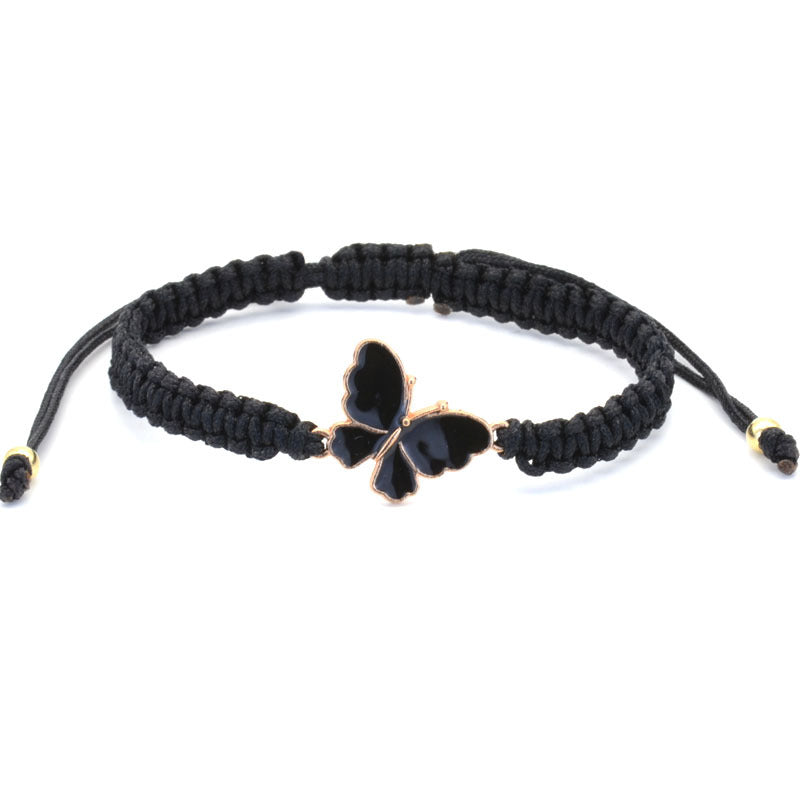 Dripping Butterfly Woven Couple Girlfriends Carrying Strap Minimalist Design Bracelets
