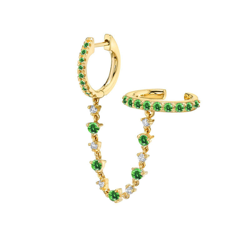Women's Chain Double Hole Ear Fashion Trend Rings