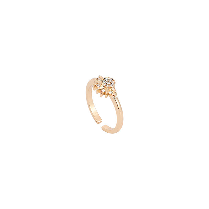 Stacked Female Personality Minimalist Design Diamond Rings