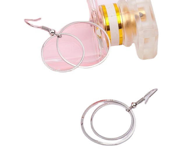 Women's Double Layer Small Circle Eardrops Ear Earrings
