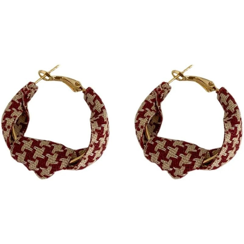 Luxury High-grade Fabric Ear Female Niche Earrings