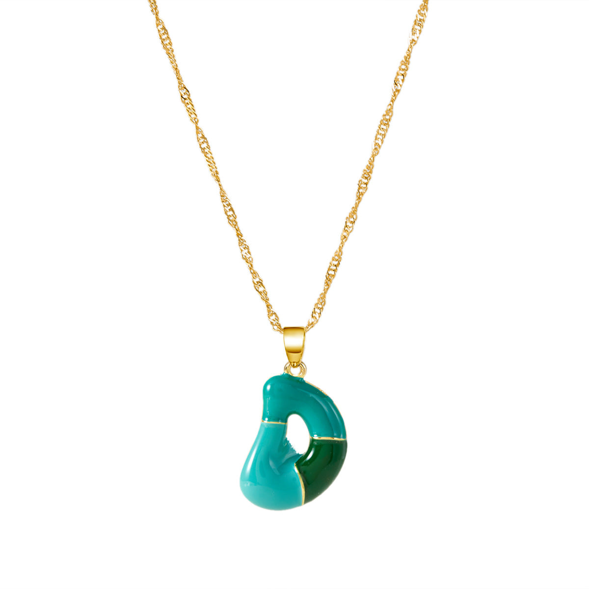 Letter Fashionable Dopamine Color Bubble Clavicle Necklaces