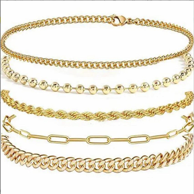 Women's Round Beads Chain Suit Set Fashion Bracelets