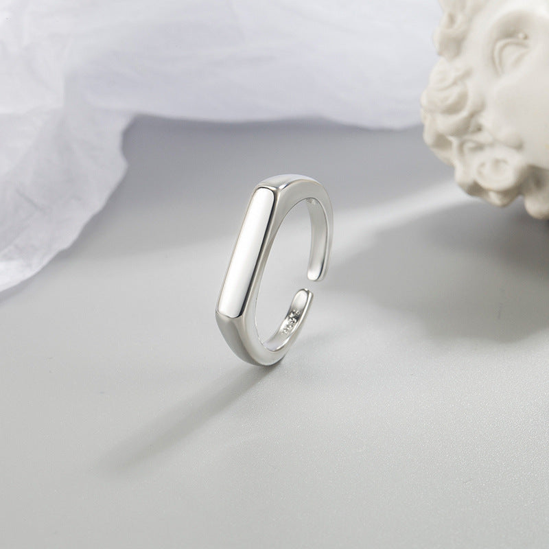 Asymmetric Line Female Design Irregular Interwoven Rings