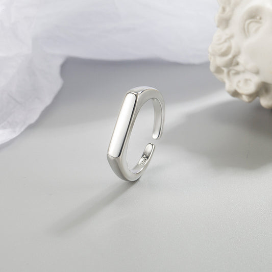 Asymmetric Line Female Design Irregular Interwoven Rings