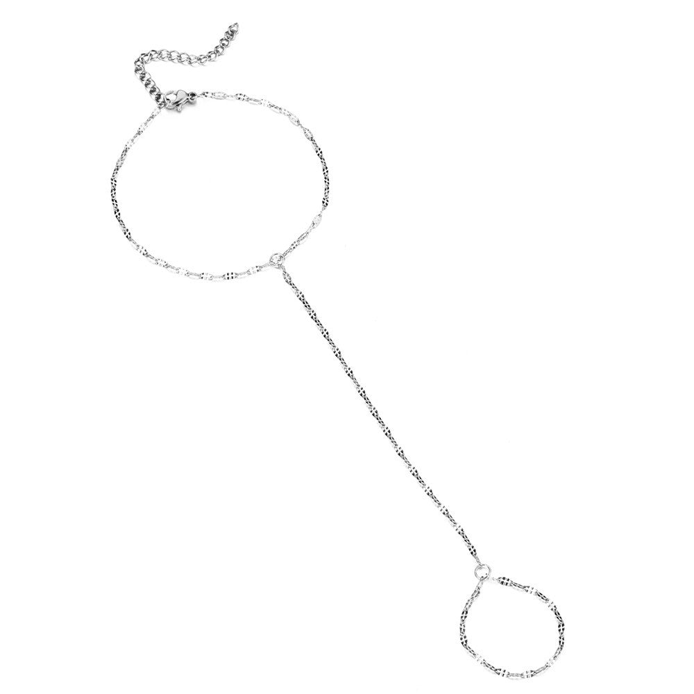 Stainless Steel Ingot Chain Spin Niche Bracelet