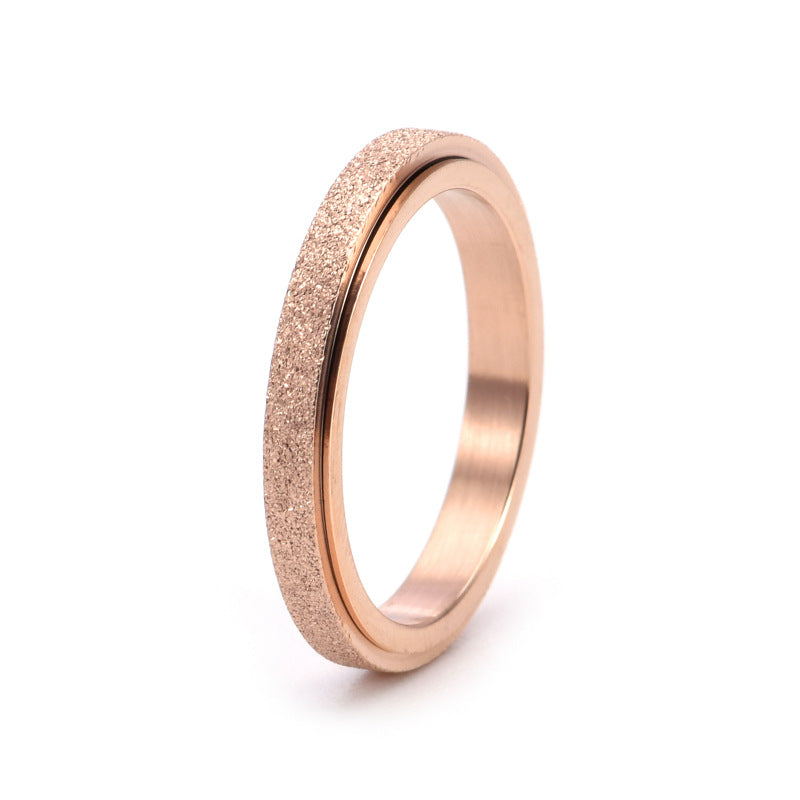 Women's & Men's Frosted Simple Light Luxury Style Engagement Rings
