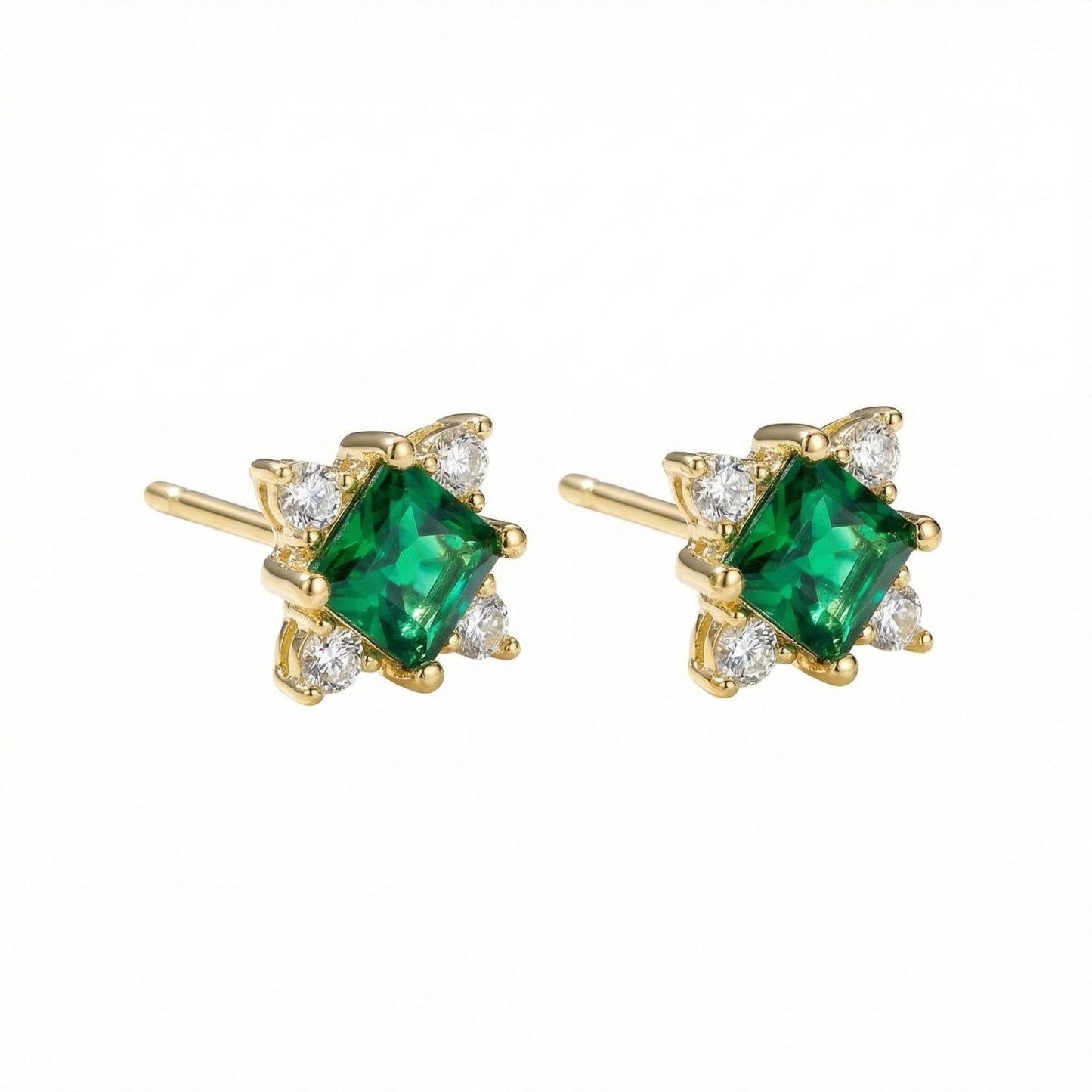 Emerald Zircon Affordable Luxury Fashion Ear Bone Chinese Stud Earrings