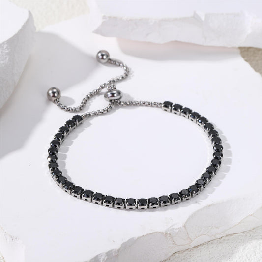 Square Zircon Adjustable Female Simple Light Bracelets