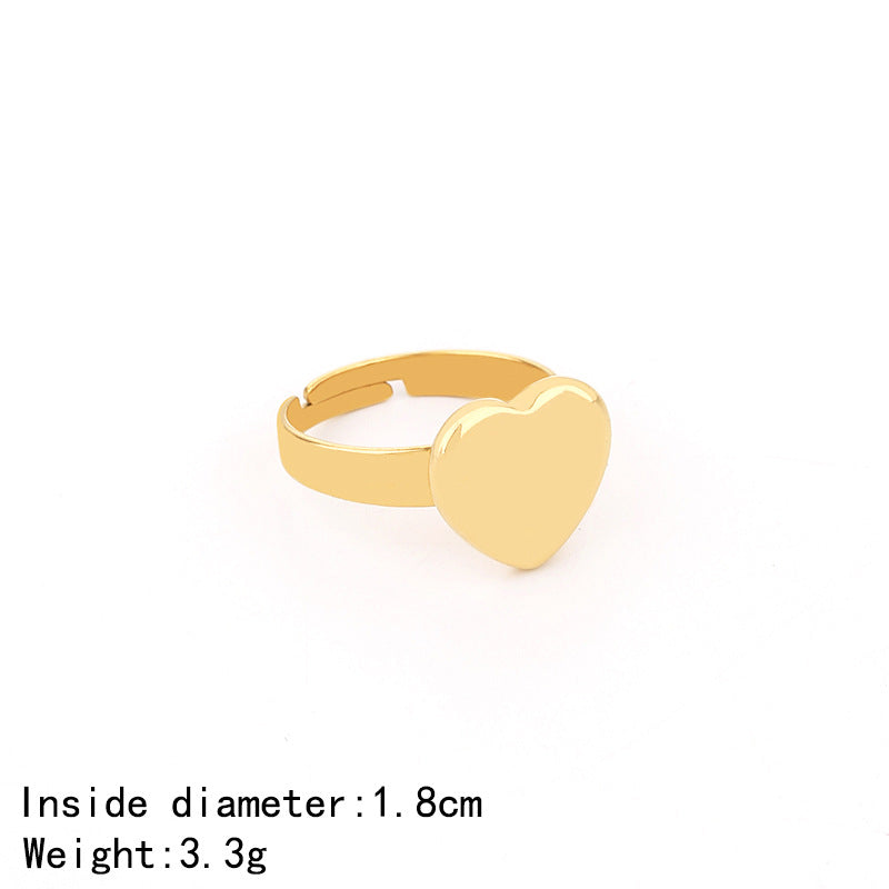 Women's Fashion Simple Stainless Steel Open Geometric Rings