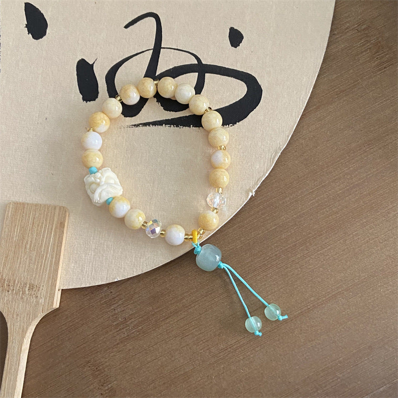 Style Beaded Elastic String Sweet Colored Bracelets