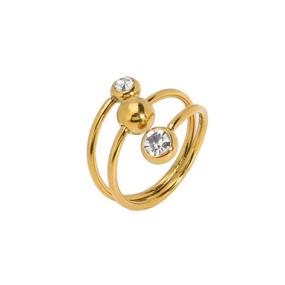 Ornament Female Irregular Personality Temperament Gold-plated Rings