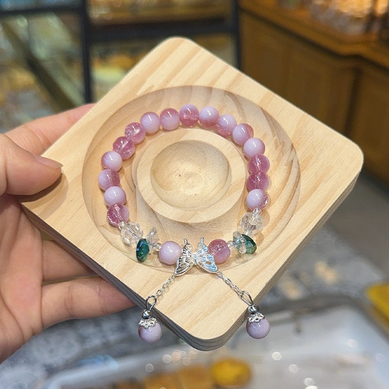 Butterfly Beaded Color Crystal Ice Crack Scenic Spot Hand Bracelets