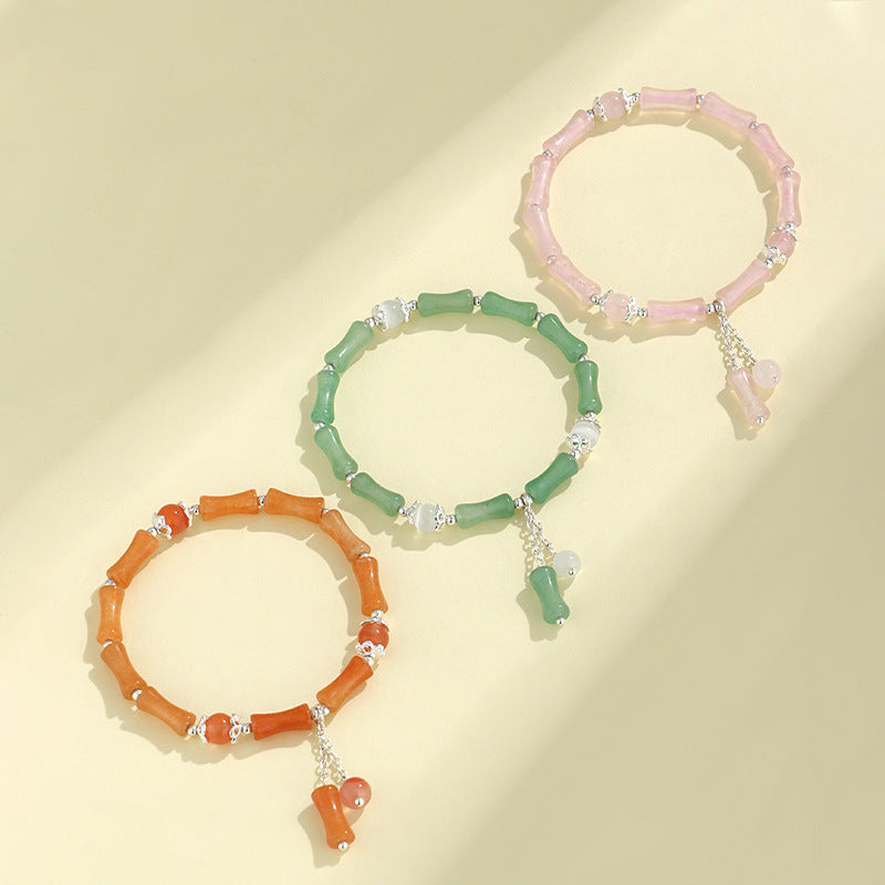 Opal Bamboo Crystal Female Niche High Bracelets