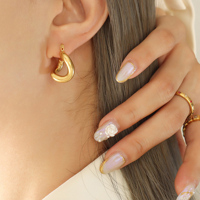 Simple Retro Titanium Steel Opposite Sex Rings