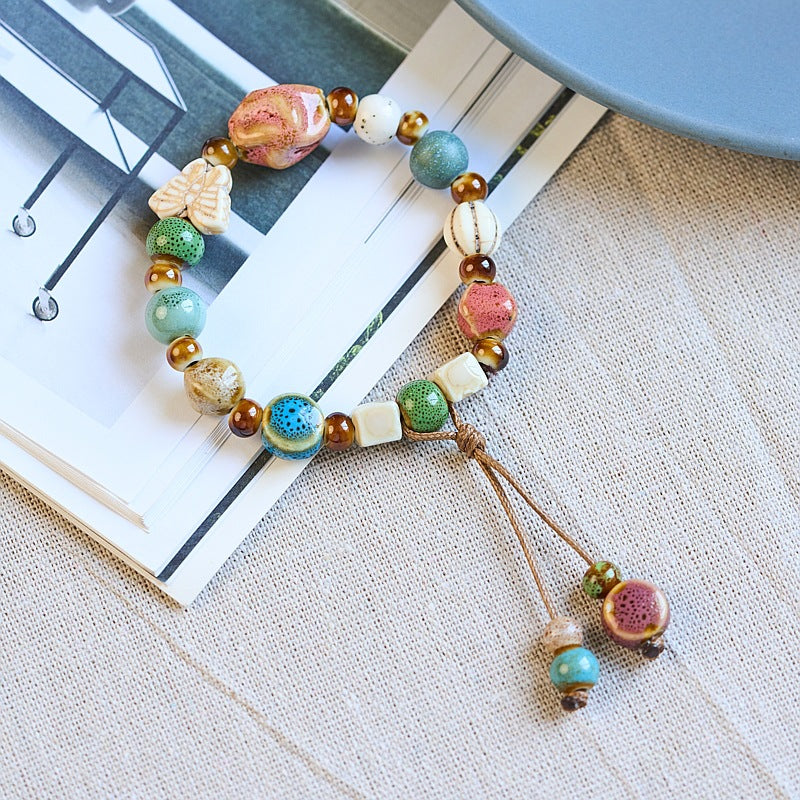 Women's Ceramic Ornament Ethnic Style High Sense Bracelets