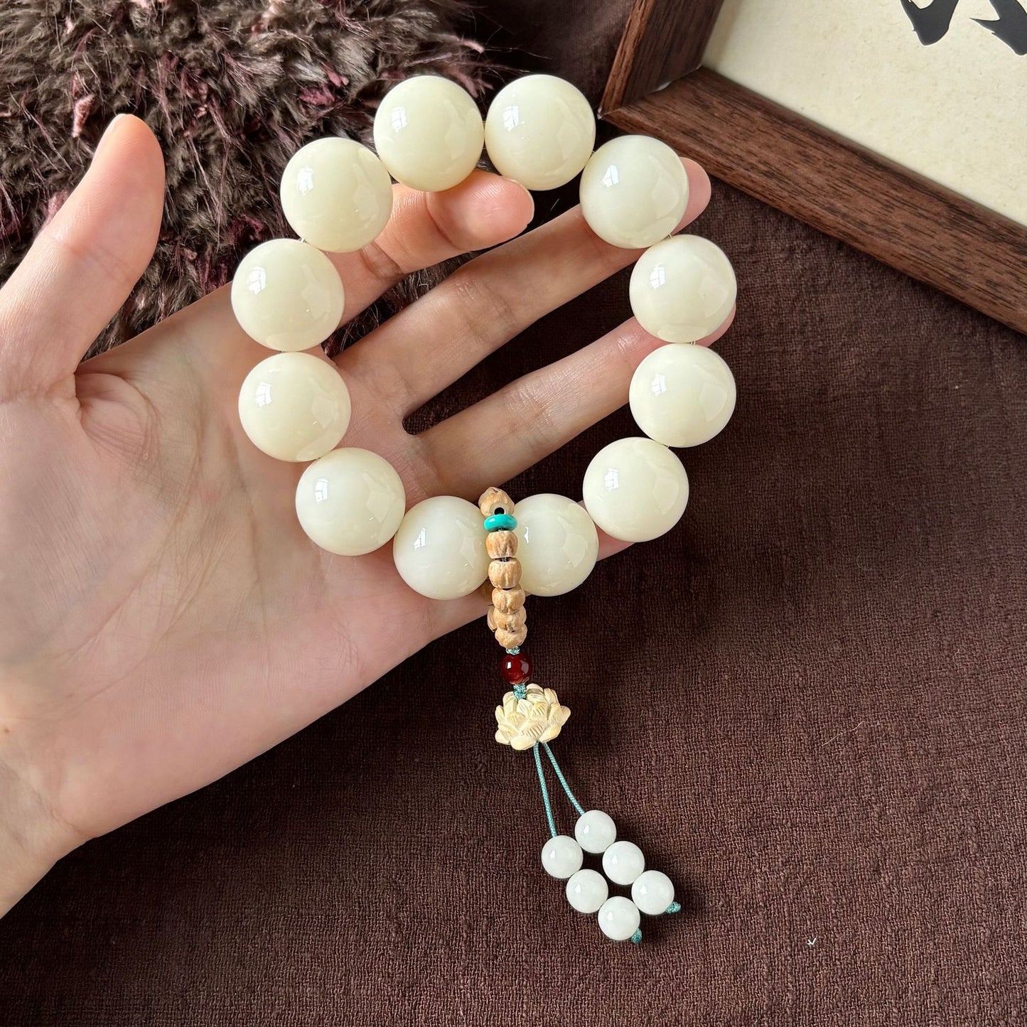 Bodhi Root Big Round Bead Male Female Single Circle Bracelet