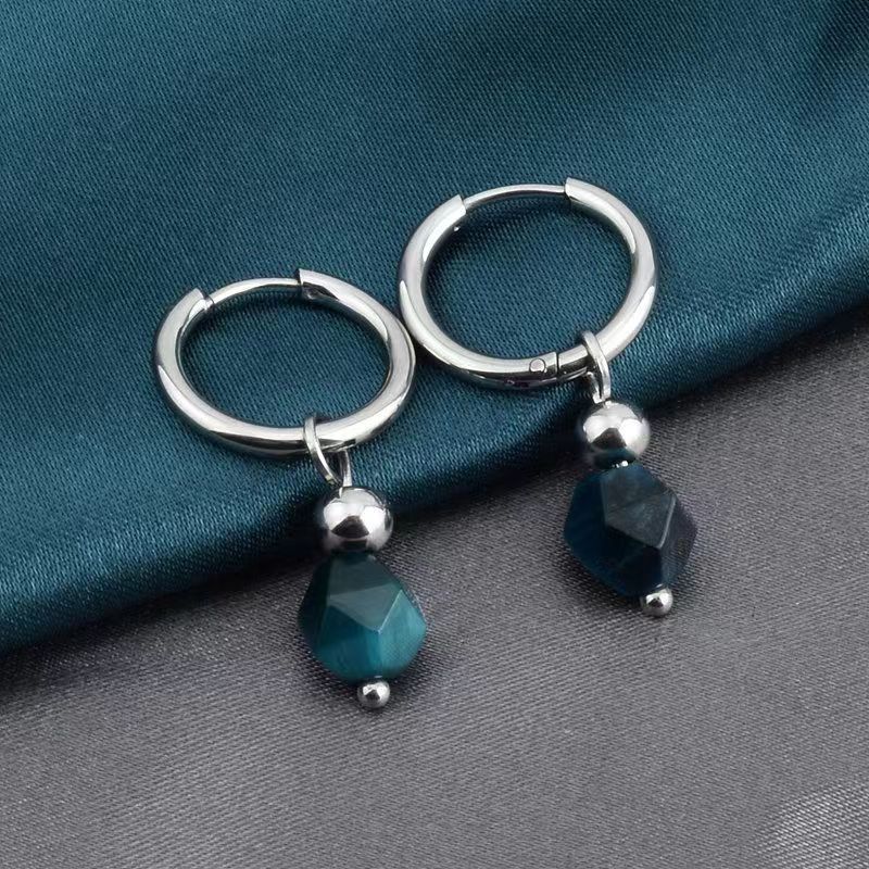 Women's & Men's Pearl Titanium Steel For Couple Unisex Earrings
