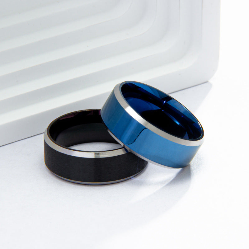 Men's Jewelry Simple Shape Stainless Steel Ornament Rings