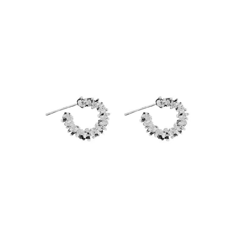 Sier Temperament French Style Special Interest Light Earrings