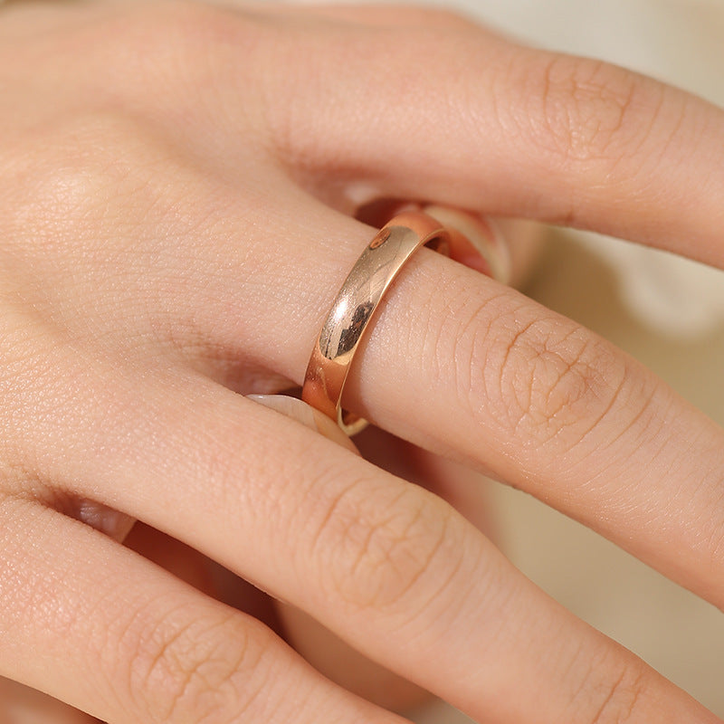 Women's Stainless Steel Korean Fashion Simple Titanium Rings