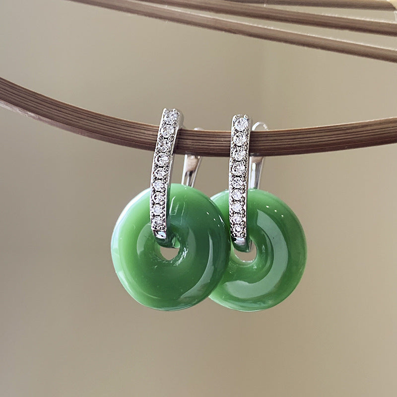 Chinese Style Flower Bamboo Tassel Fashion Trend Ear Hook Earrings