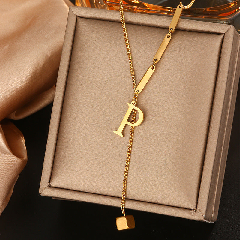 Clavicle Chain Female Letters Do Not Fade Simple High Necklaces