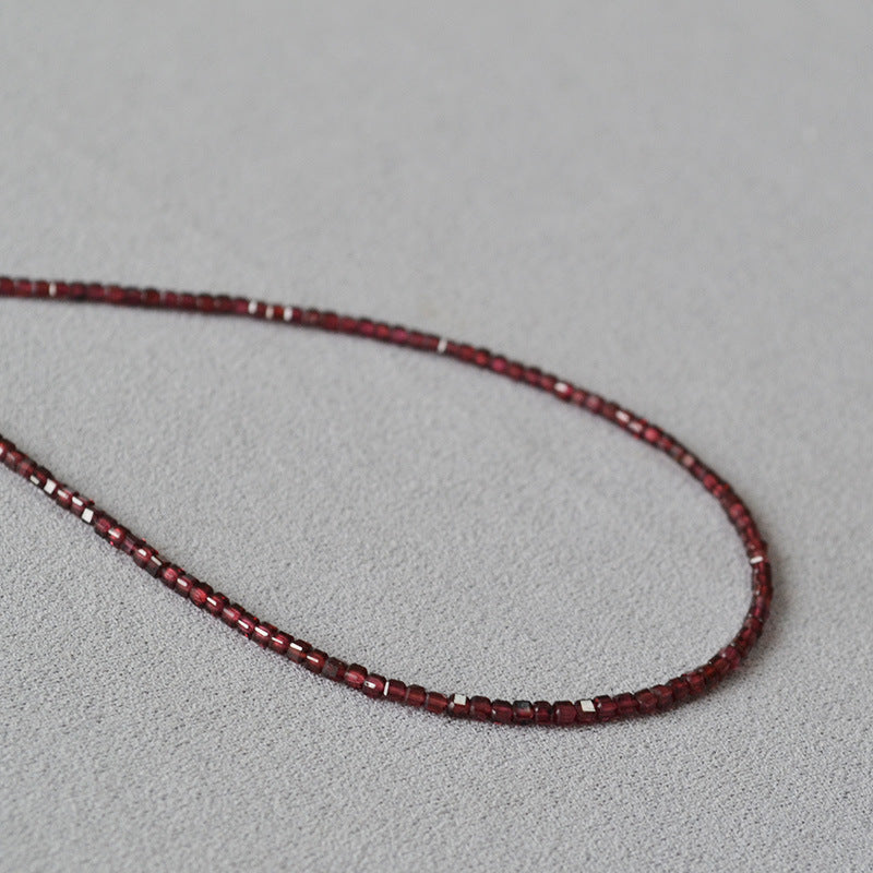 Cut Angle Carved Square Sugar Natural Necklaces
