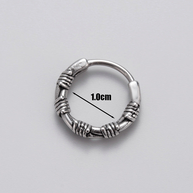 Men's Stainless Steel Casting Skull Totem Trendy Retro Earrings