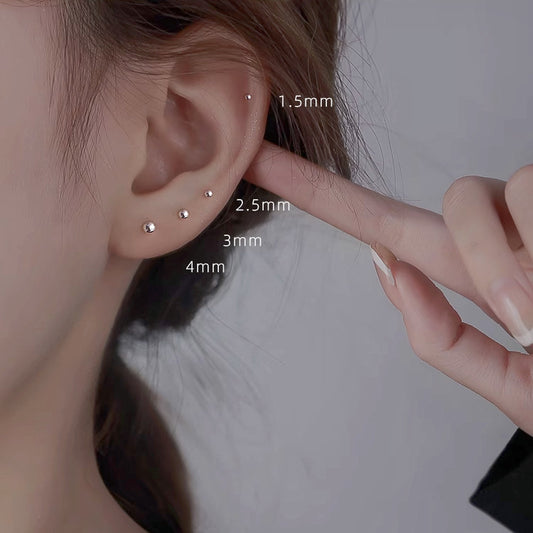 Women's Sier Simple Sleeping No Need To Earrings