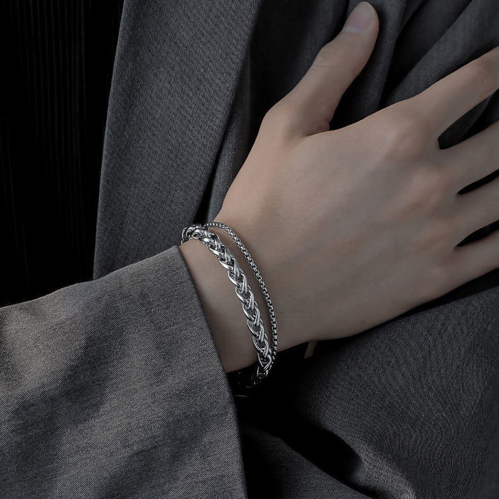 Men's Fashion Niche Design Cold Style Single Bracelets