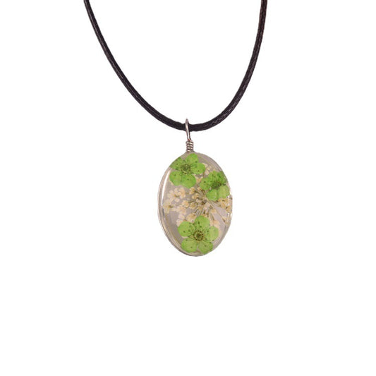 Women's Ornament Dried Flower Time Stone Handmade Special Necklaces