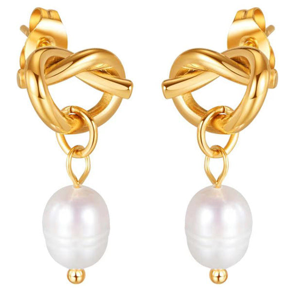 Affordable Luxury Fresh Water Pearl Stainless Earrings