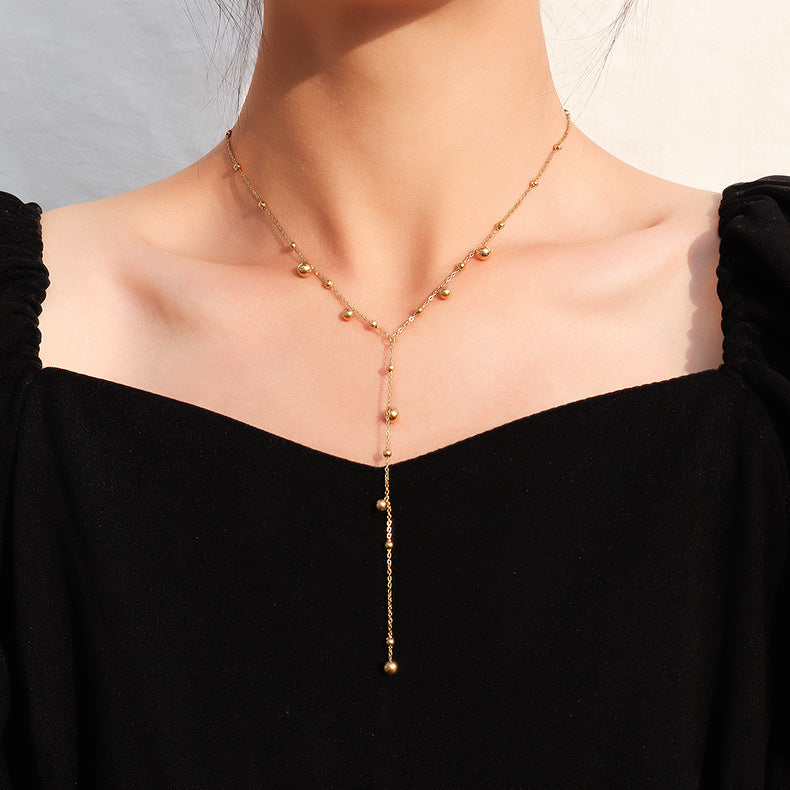 Women's Simple Graceful High-grade Gold Tassel Cold Style Necklaces
