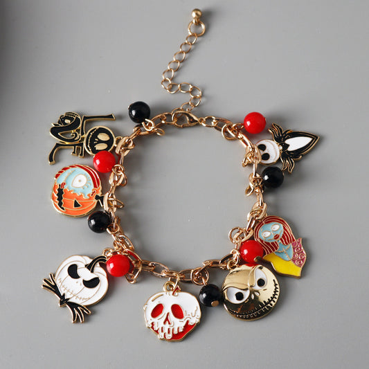 Halloween Diamond Spider Ghost Pumpkin Skull Bracelets