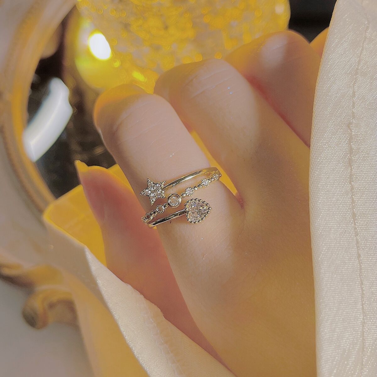 Star Female Affordable Luxury Fashion Niche Rings
