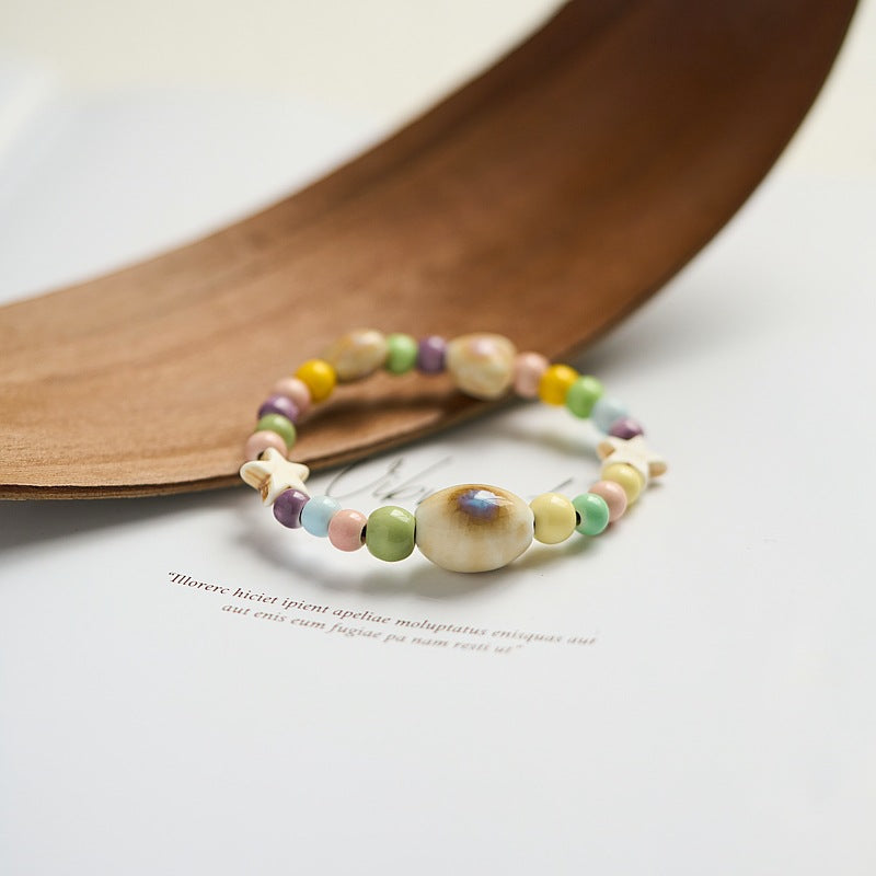 Women's & Men's Ceramic Weaving Ethnic Style Versatile High Bracelets