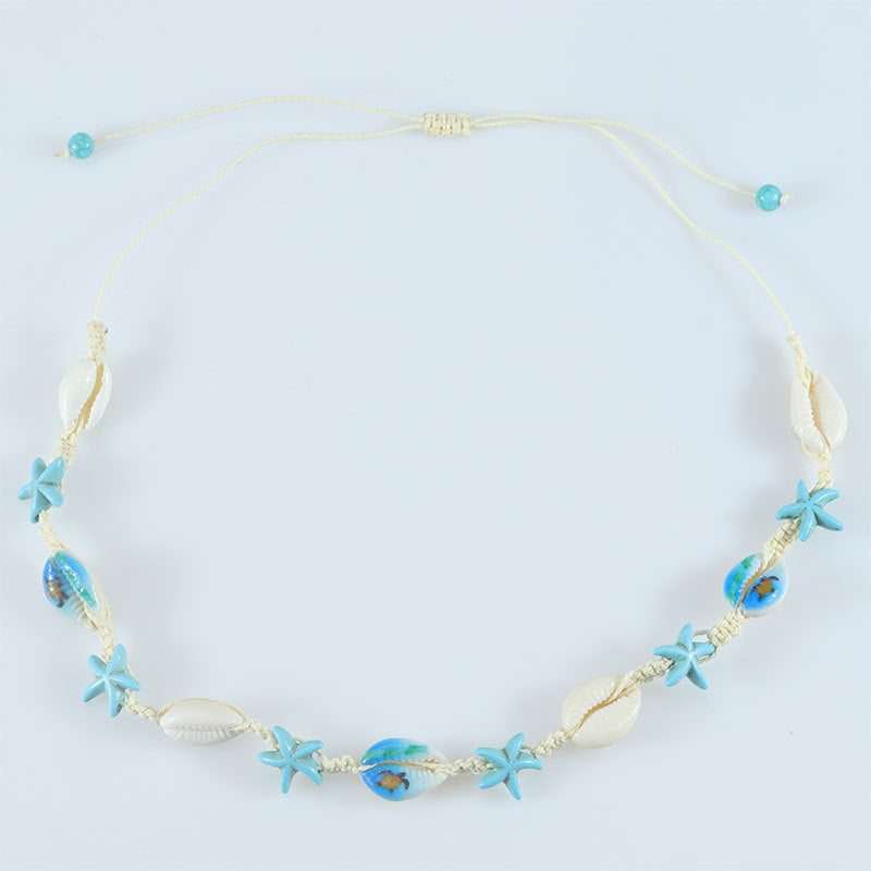 Style Natural Shell Starfish Hand Weaving Bracelets