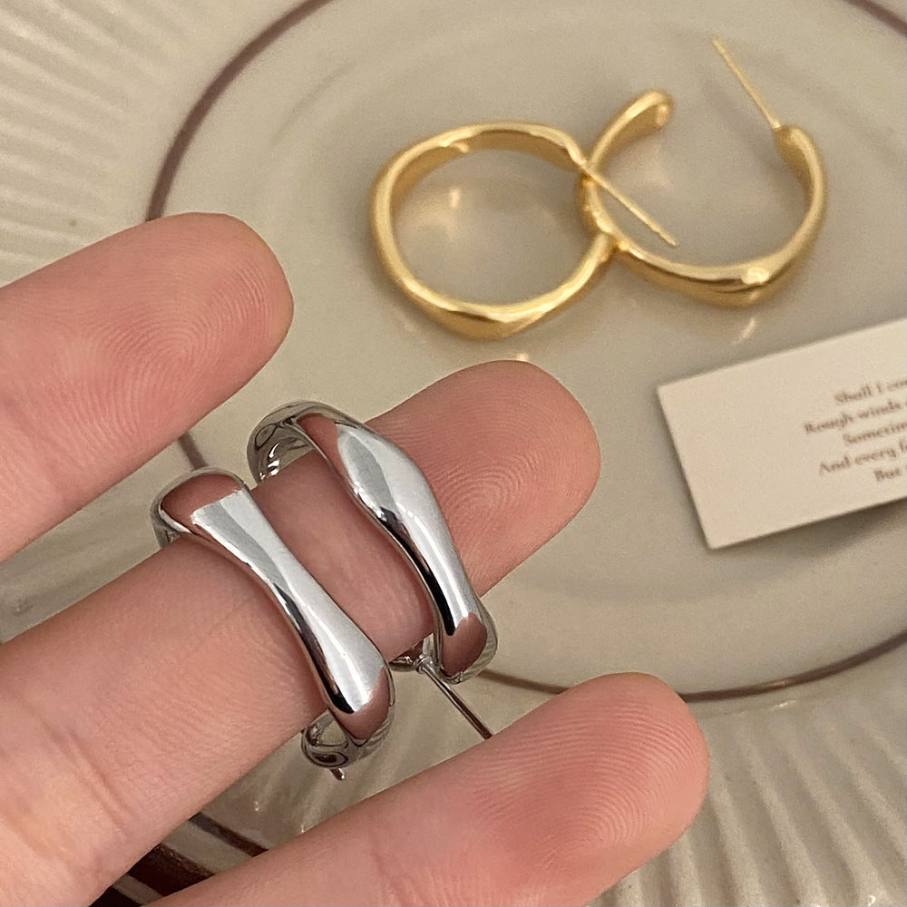 Geometric Simple Irregular Type Design Sense Eardrop Earrings