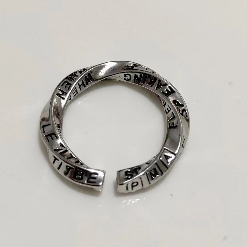 Vintage Twisted Open Female Mobius Letter Rings