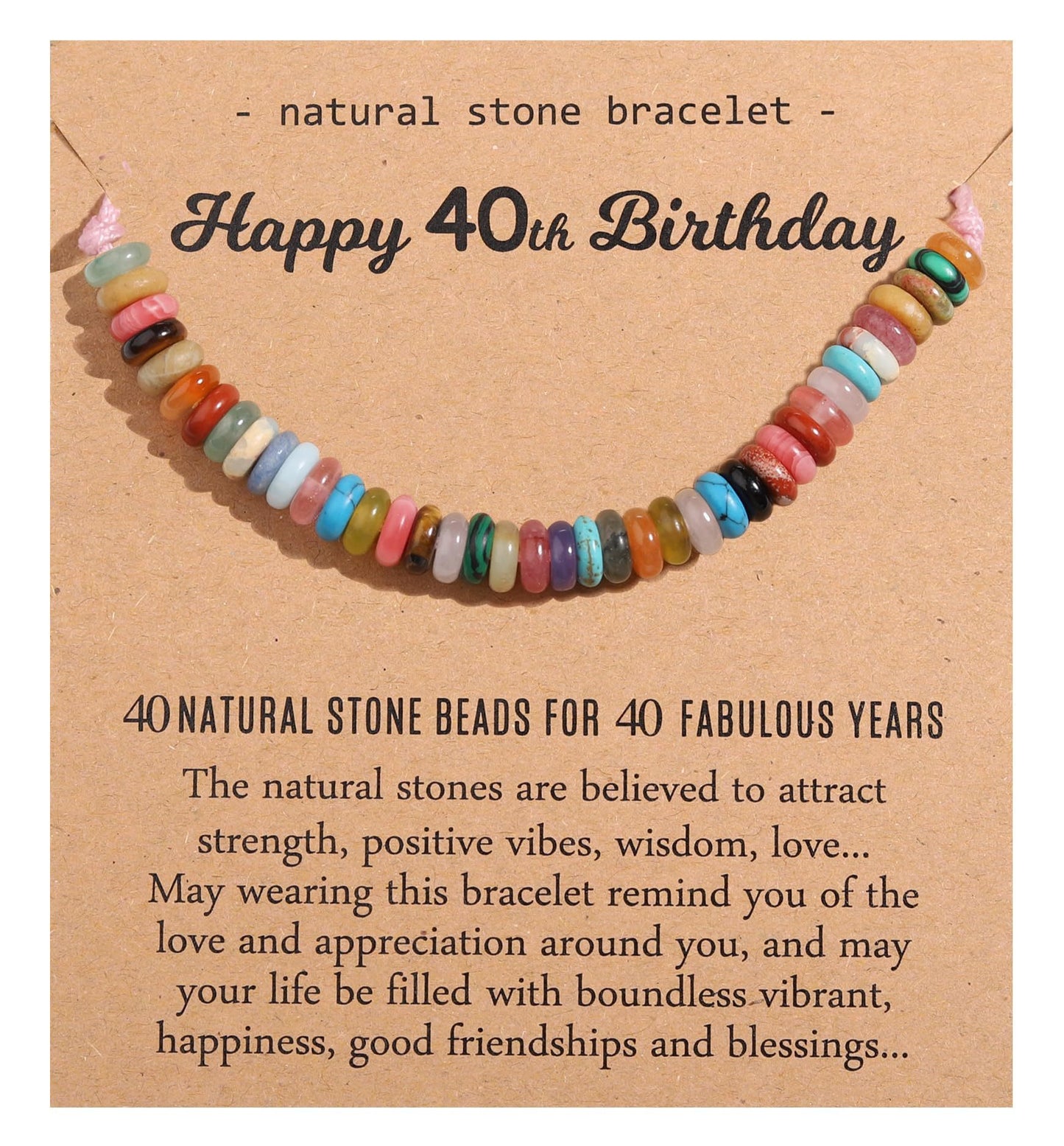Women's Birthday Gift Candy Color Natural Beaded Bracelets