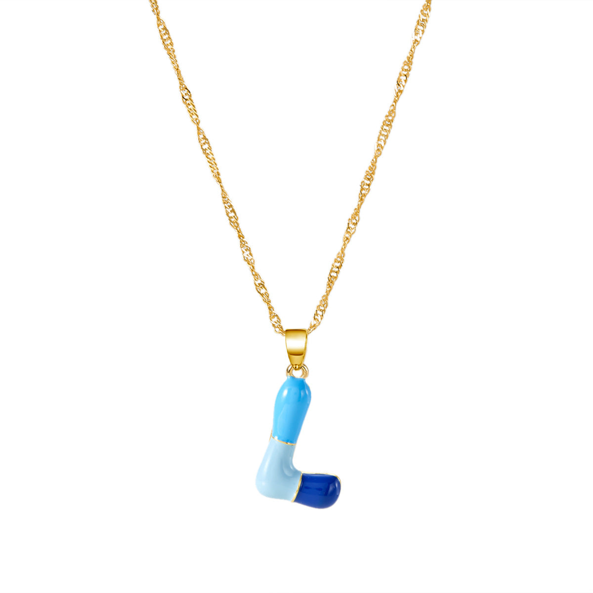 Letter Fashionable Dopamine Color Bubble Clavicle Necklaces