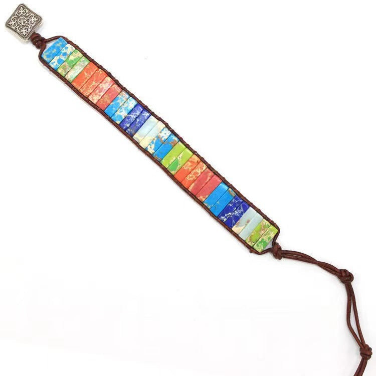 Ornament Emperor Stone Hand-woven Leather Bohemian Bracelets